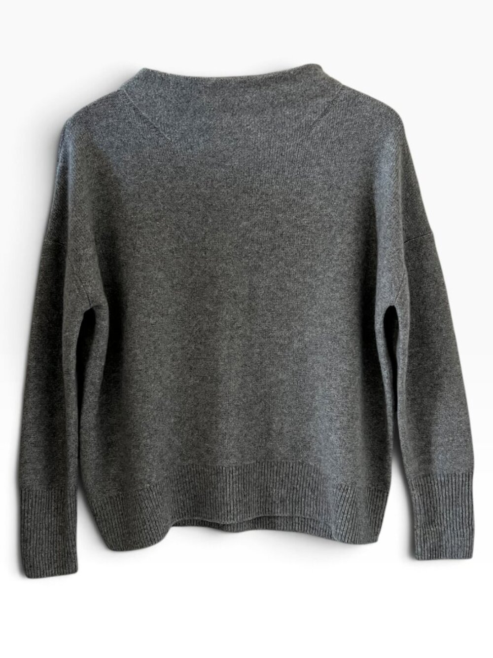 Quince Cashmere Roll Neck Oversized Sweater In Gray Size M